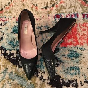 Prada black high heels